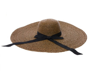 A394-OVERSIZED RAFFIA BRAID BEACH HAT