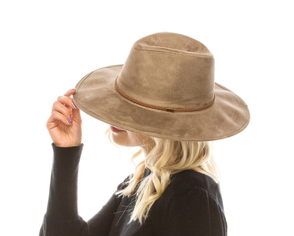 A009-VEGAN SUEDE PANAMA HAT