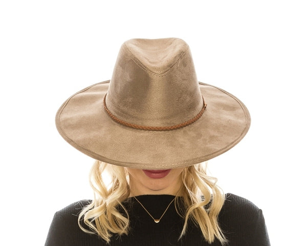 A009-VEGAN SUEDE PANAMA HAT