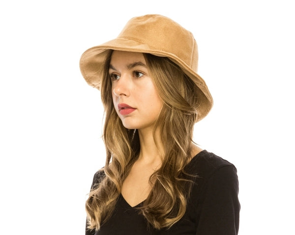 A011-VEGAN SUEDE BUCKET HAT