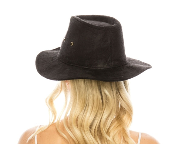 A019-FAUX SUEDE SAFARI HAT