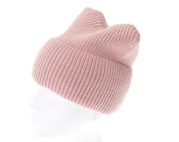 A025-POINTY EAR KNIT BEANIE