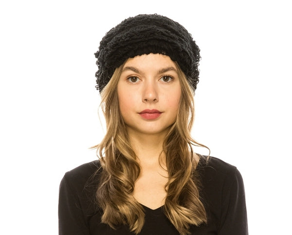 A030-LOOPY KNIT BEANIE