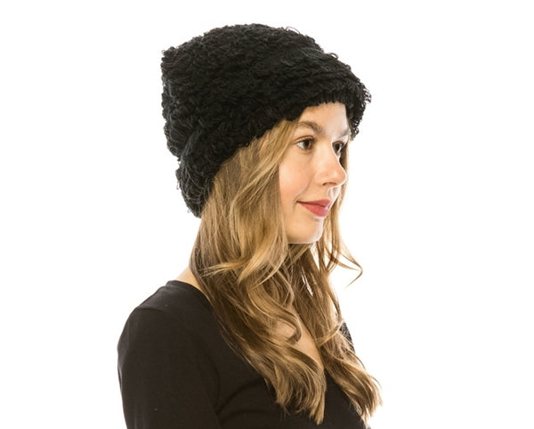 A030-LOOPY KNIT BEANIE