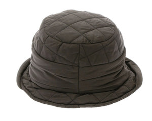 A038-COTTON DOWN QUILTED CLOCHE HAT