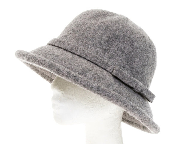 A079-ROLLED BRIM WOOL BUCKET HAT