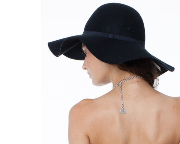 A108-WIDE BRIM FELT FLOPPY HAT