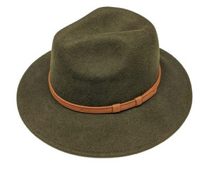 A112-WOOL FELT PANAMA - BELTED