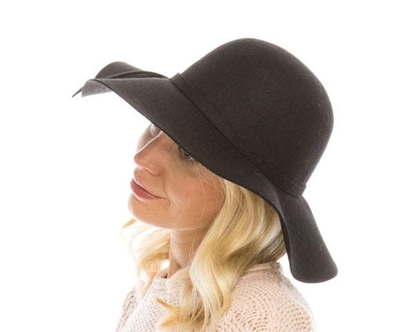 A113-WOOL FELT FLOPPY HAT