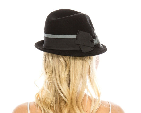 A119-ASYMMETRICAL WOOL FELT FEDORA