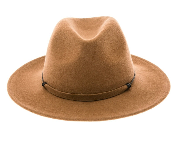 A129-STIFF-BRIM WOOL FELT PANAMA HAT