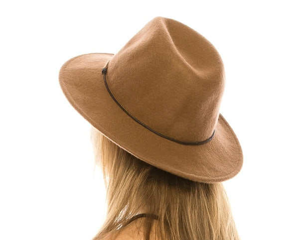 A129-STIFF-BRIM WOOL FELT PANAMA HAT