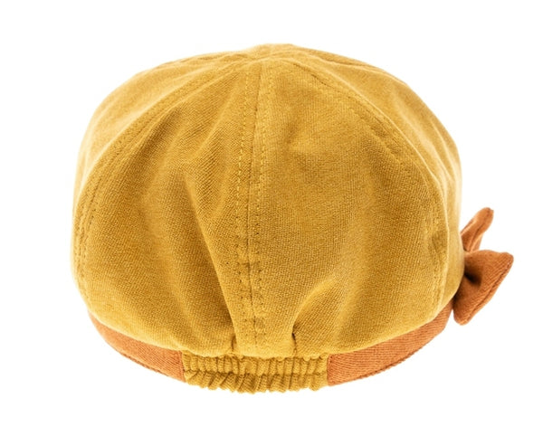 A147- KID'S 2-TONE CABBIE CAP W/ BOW