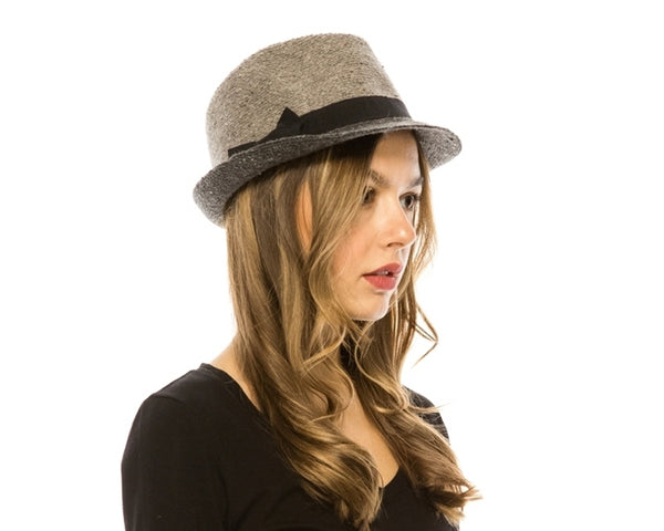 A161-2 TONED MARLED FEDORA