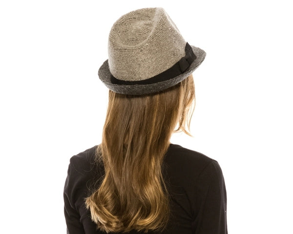 A161-2 TONED MARLED FEDORA