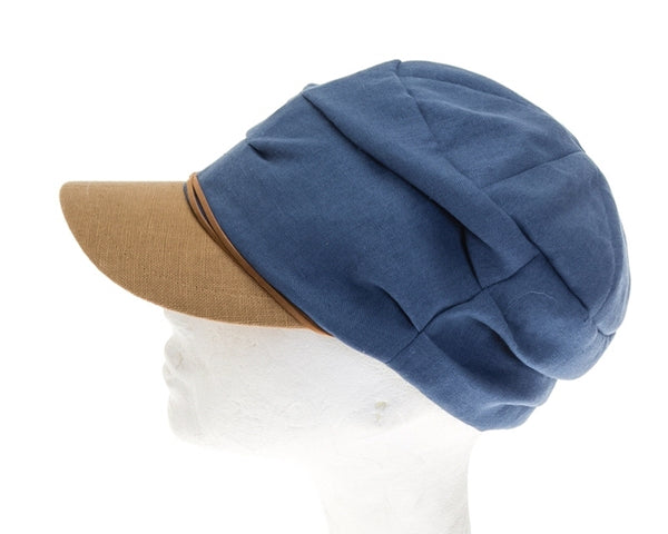 A217-PLEATED FABRIC FASHION CAP