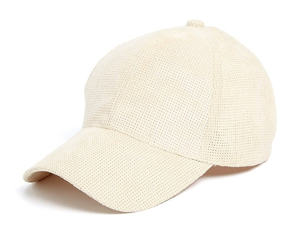 A221-VEGAN SUEDE BASEBALL CAP