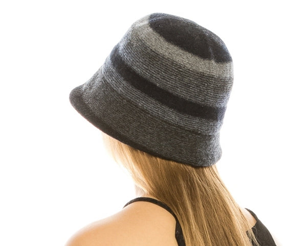 A234-STRIPED WOOL BUCKET HAT