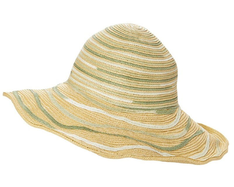 A244-EARTH TONES STRAW SUN HAT