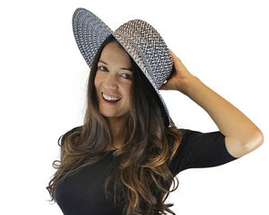 A248-MIXED BRAID SUN HAT