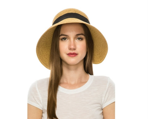 A306-SPLIT BACK HEATHER SUN HAT