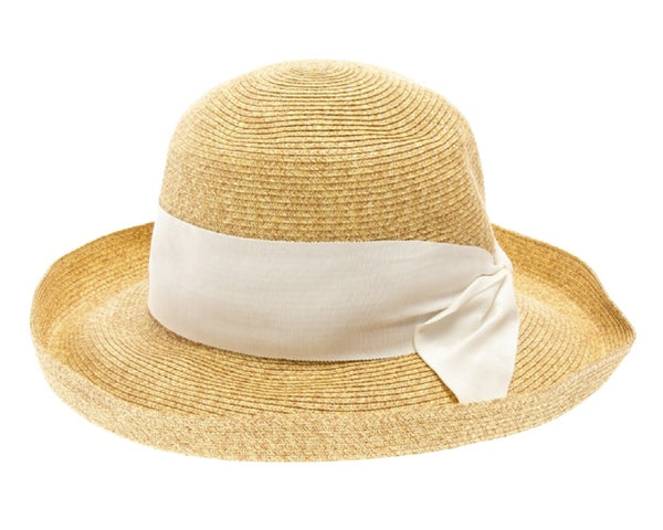 A330-FINE PAPER BRAID STRAW KETTLE HAT