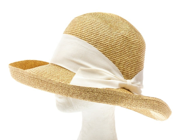 A330-FINE PAPER BRAID STRAW KETTLE HAT