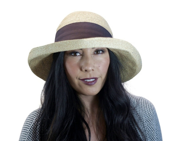 A330-FINE PAPER BRAID STRAW KETTLE HAT