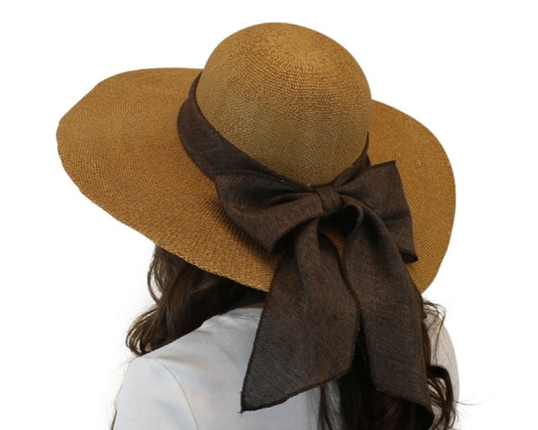 A333-TEXTURED TOYO STRAW SUN HAT