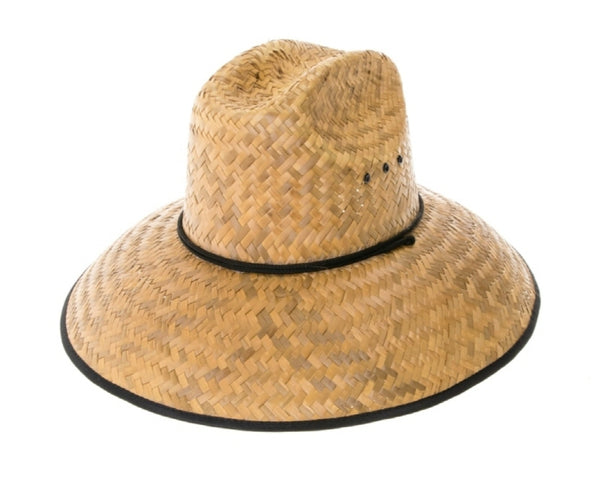 A334-PALM LEAF STRAW LIFEGUARD HAT