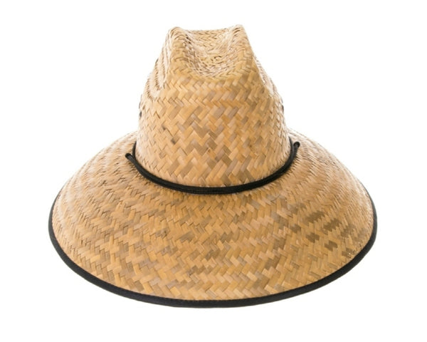 A334-PALM LEAF STRAW LIFEGUARD HAT