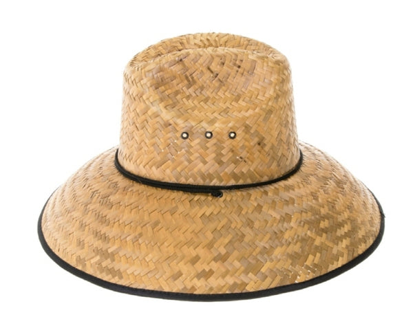 A334-PALM LEAF STRAW LIFEGUARD HAT