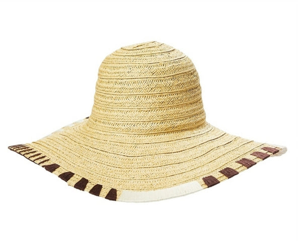 A339-WHIPSTITCH EDGE STRAW SUN HAT