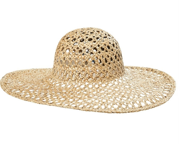 A347-OPEN WEAVE SEAGRASS STRAW HAT