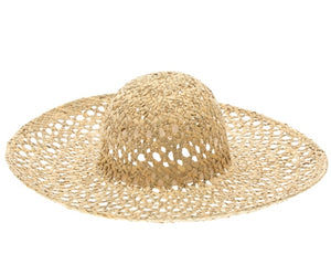 A347-OPEN WEAVE SEAGRASS STRAW HAT