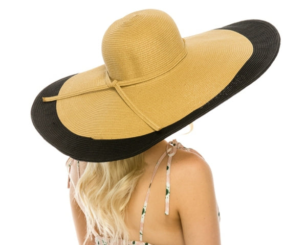 A350-EXTRA WIDE BRIM STRAW SUN HAT