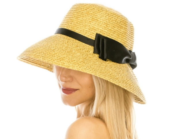 A351-LAMPSHADE HAT W/ BOW