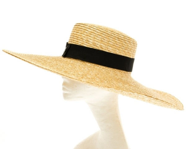 A354-FINE STRAW WIDE BRIM BOATER