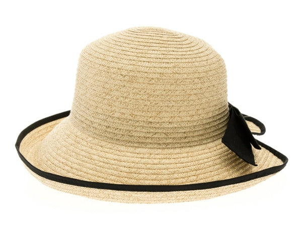 A356-SPLIT BACK SUN HAT W/ BOW