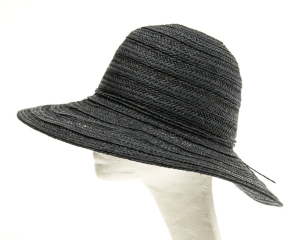 A359-FLOPPY STRAW SUN HAT - MIXED BRAID