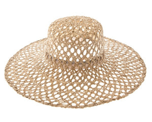 A362-FLAT TOP SEAGRASS SUN HAT