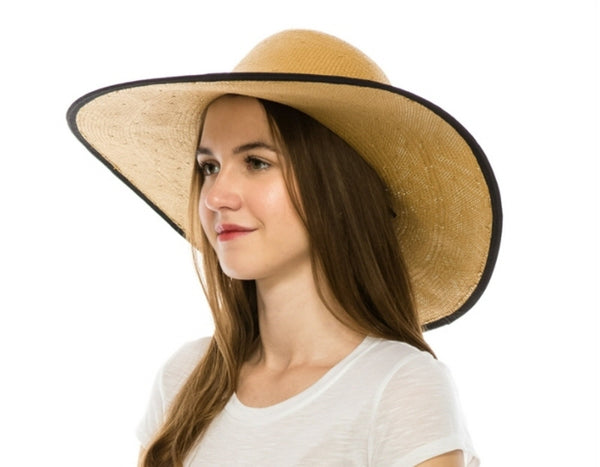 A365-HANDWOVEN TOYO SUN HAT W/ BINDING