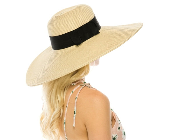 A368-6 INCH BRIM SUN HAT W/ WIDE BAND