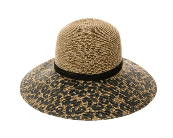 A373-LEOPARD PRINT LAMPSHADE HAT