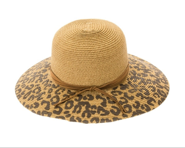 A373-LEOPARD PRINT LAMPSHADE HAT