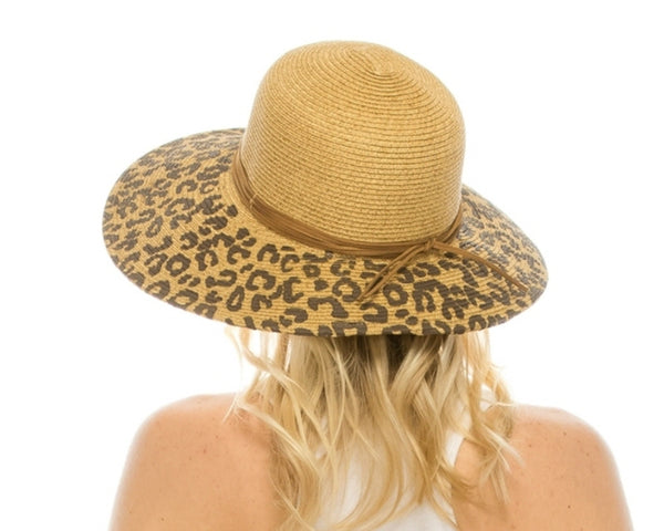 A373-LEOPARD PRINT LAMPSHADE HAT