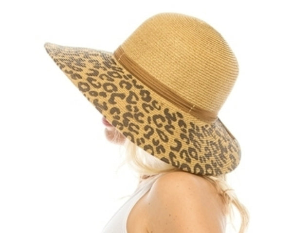 A373-LEOPARD PRINT LAMPSHADE HAT