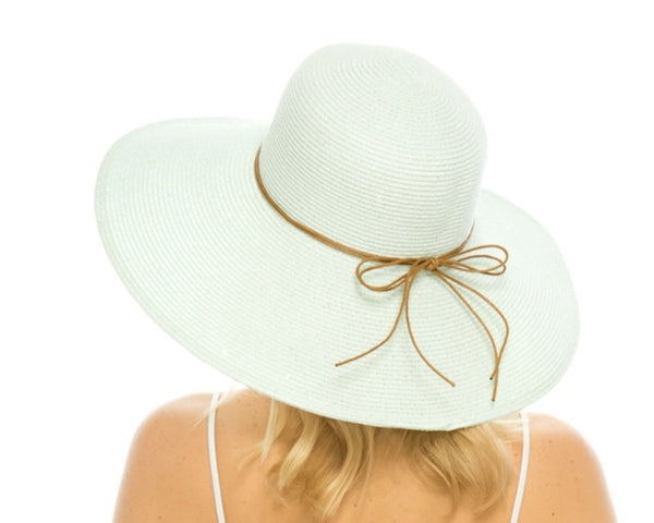 A374-SHIMMERY LAMPSHADE STRAW HAT