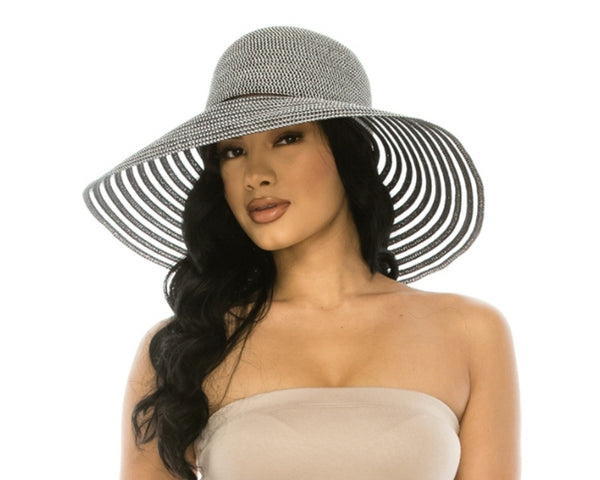 A380-STRAW+MESH DOWNBRIM HAT