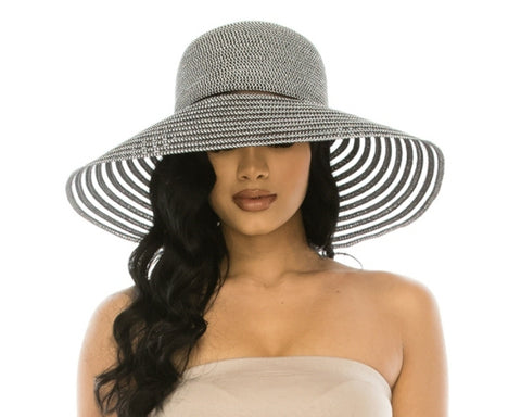 A380-STRAW+MESH DOWNBRIM HAT